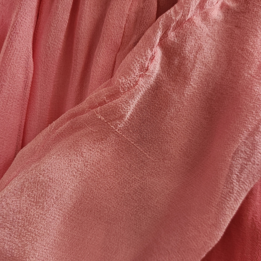 Chasing Unicorns Ombre Dreams Silk Maxi Dress Rose Pink & Red - Picture 7 of 8
